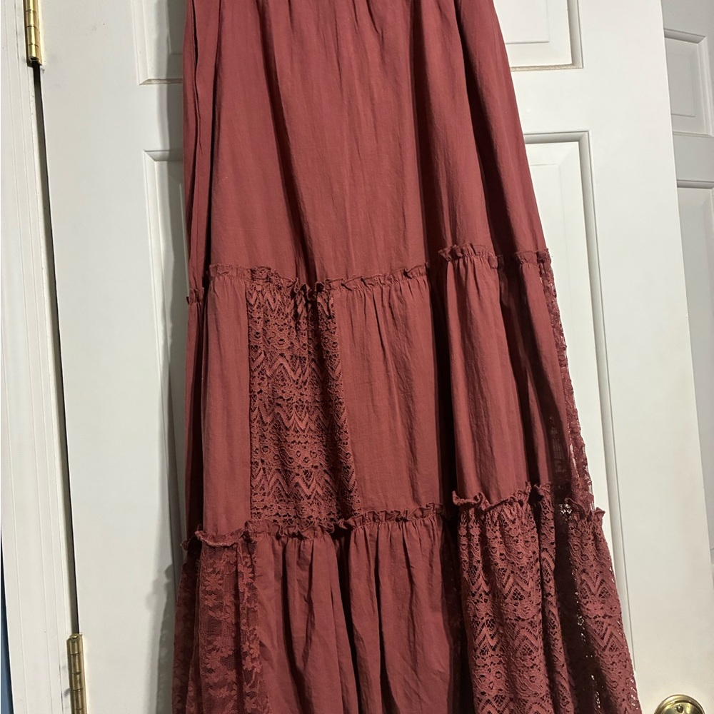 Cato Terracotta Maxi Skirt